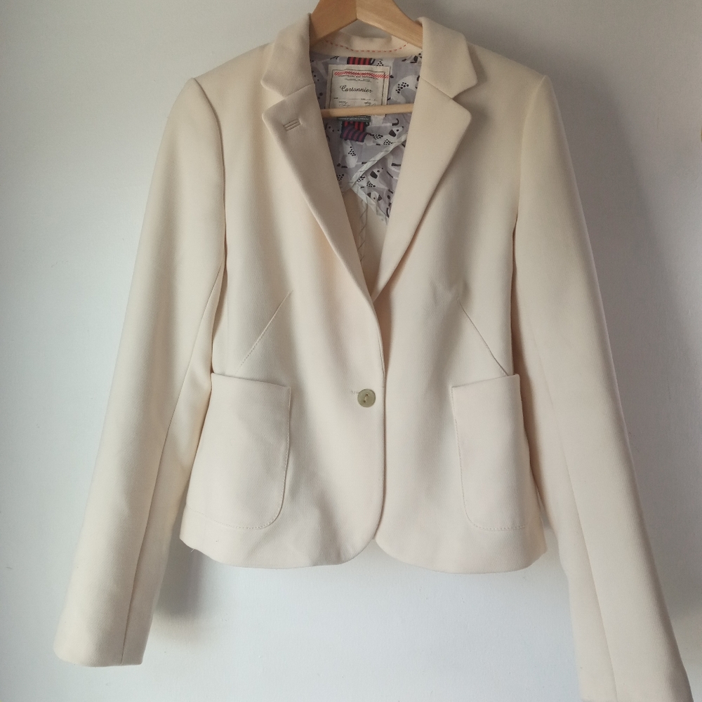 Anthro Cartonnier Cream Women's Blazer
